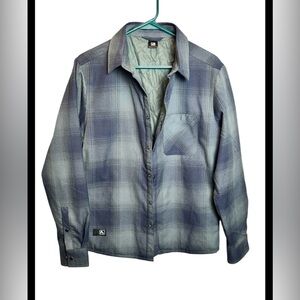 FlyLow Men’s Outdoor Green Plaid Insulated Shacket Size Small